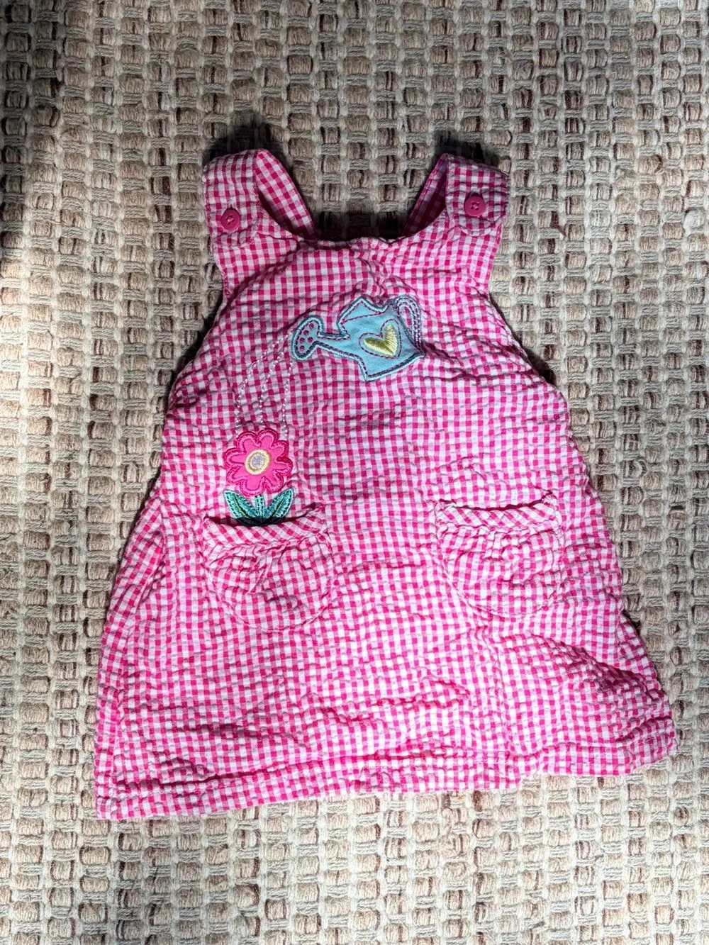 Gymboree Pink and White Gingham Baby Dress
